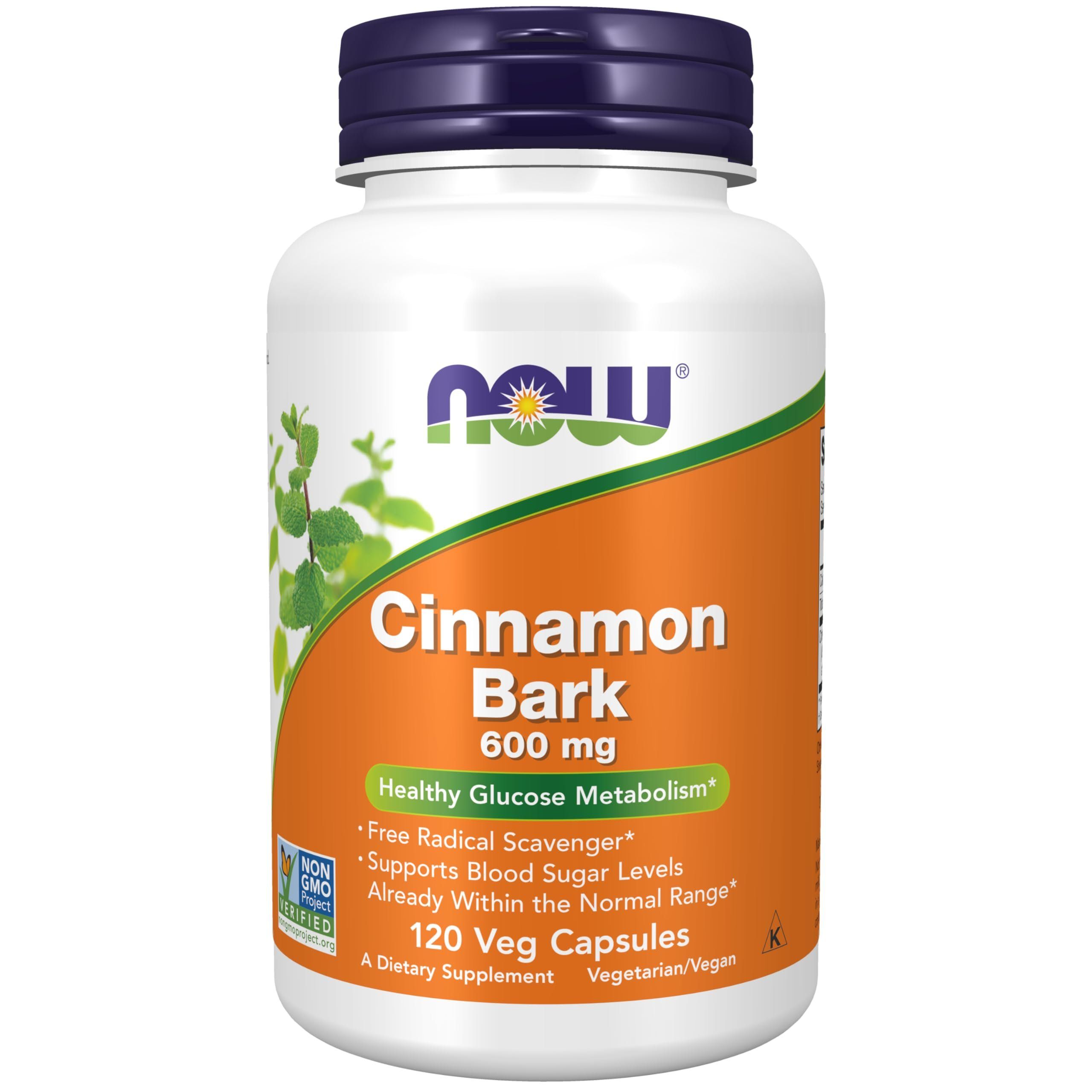 Now Foods Cinnamon Bark 600mg Capsules -120’s-Supports Healthy Glucose Metabolism