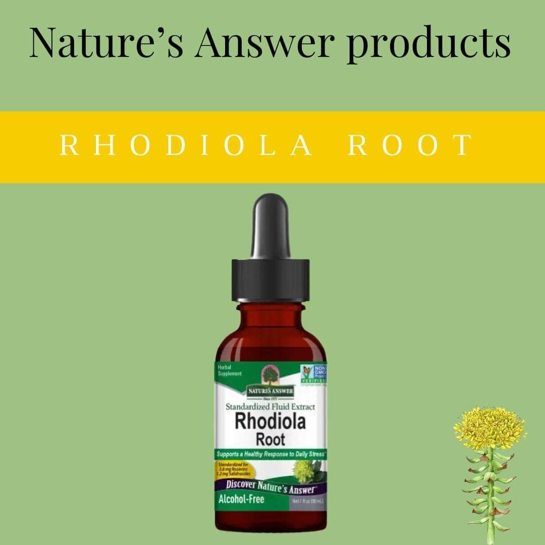 Natures Answer Rhodiola Root 30ml (Alcohol Free) -30ml- Stress, Mood , Anxiety & Stress Management