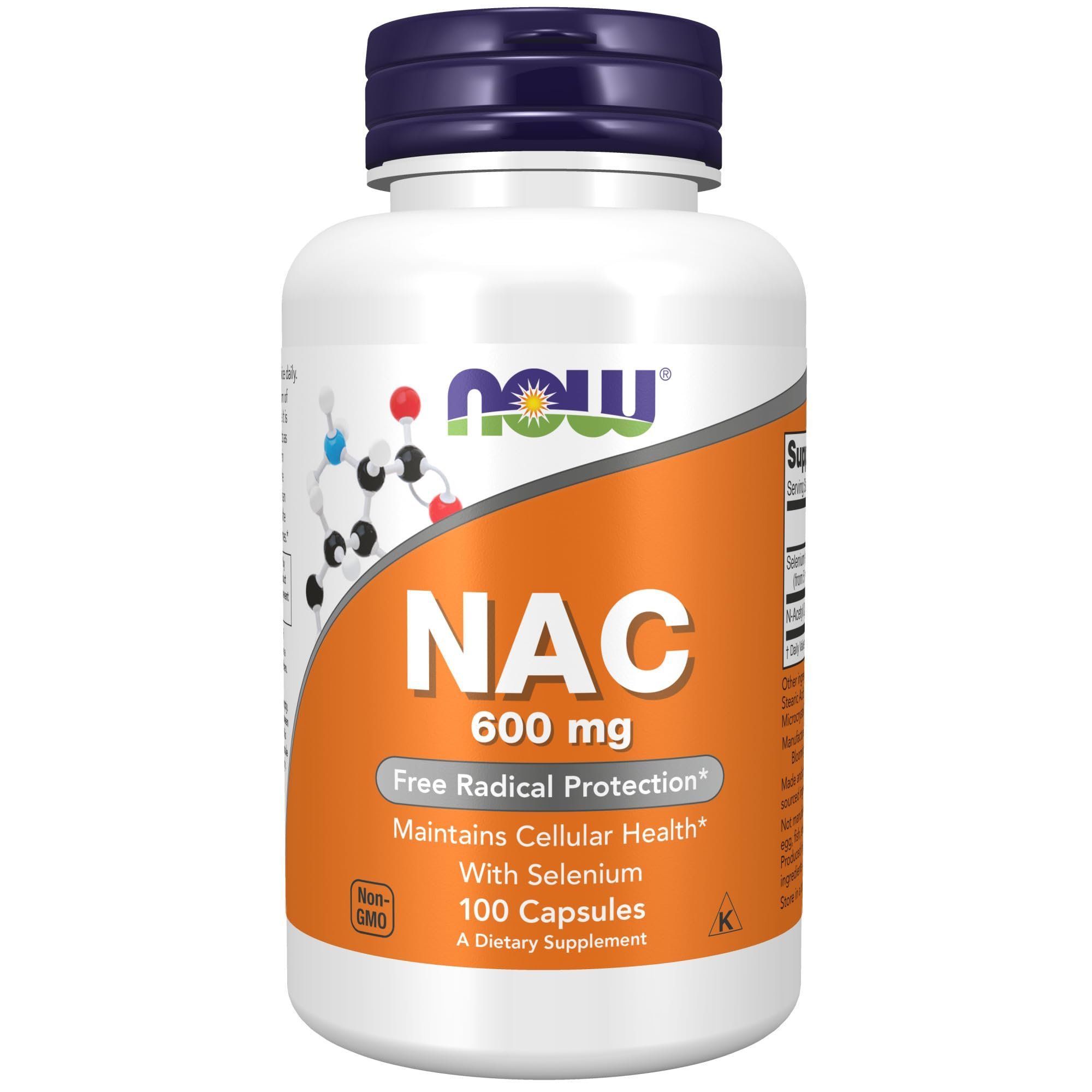 Now Foods Nac N-Acetyl Cysteien (NAC) 600mg Capsules -100’s