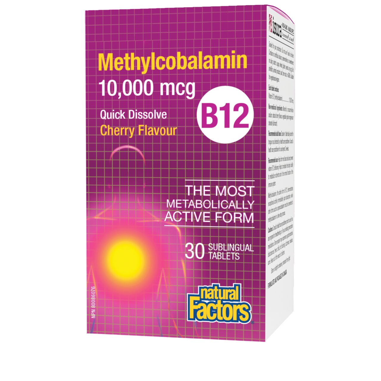 Natural Factors B12 Methyl 10,000mcg SubTAB 30