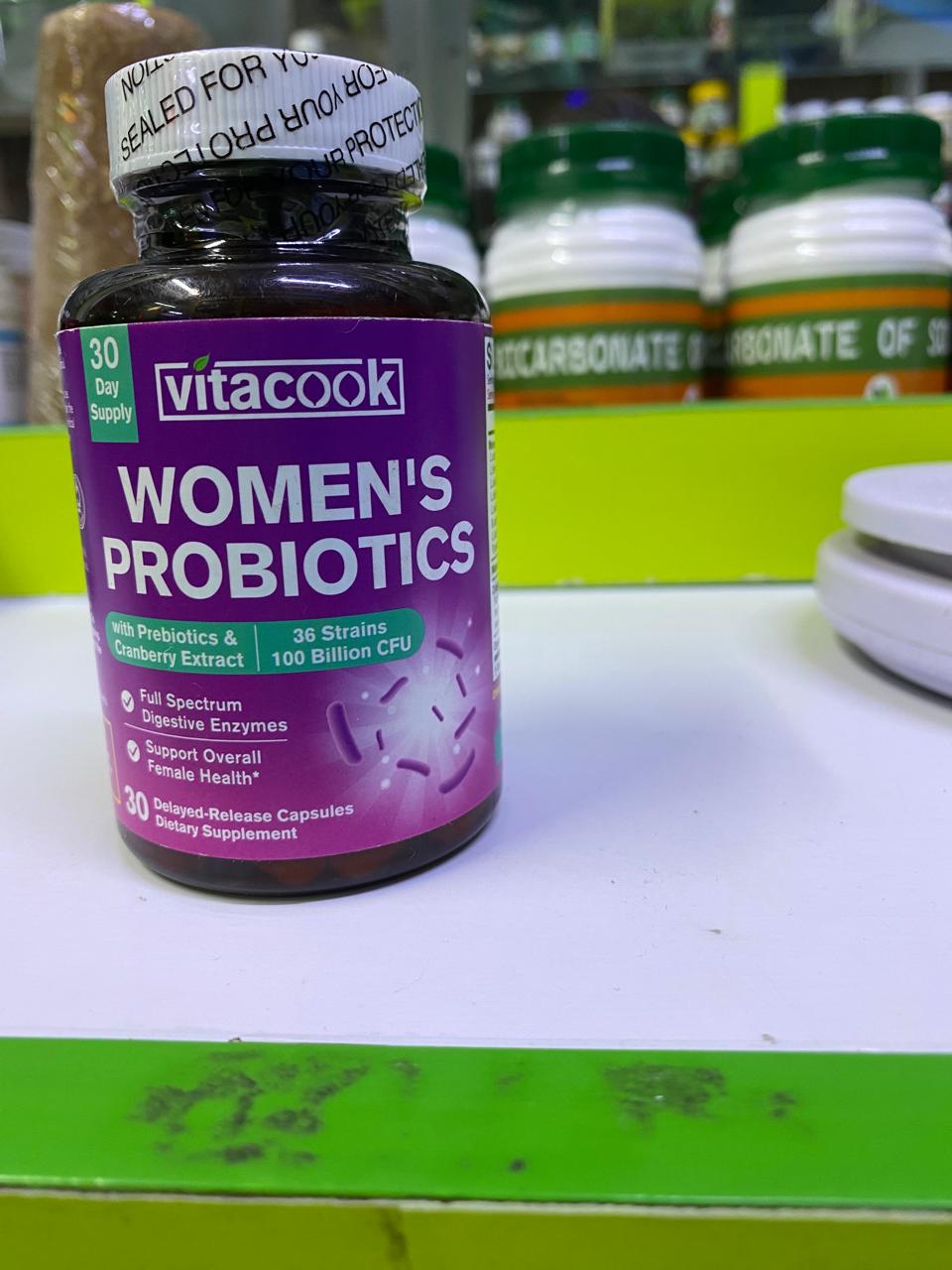 Women's Probiotic, with Cranberry Extract, Organic Prebiotics & Vitamin C, 100 Billion CFUs, 36 Strains,    , Gut Health &  Urinary Tract Health , Gluten & Soy Free,30 capsules Visit website:https://a