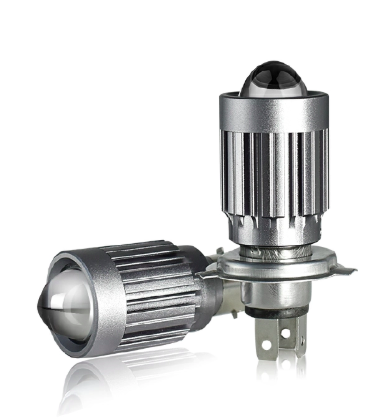 Motorcycle LED Headlight Bulb H4 BA20D 24W 12000Lm Bi Lens Dual Light Colors 6000K 3000K High Low For Motorcycle Lighting