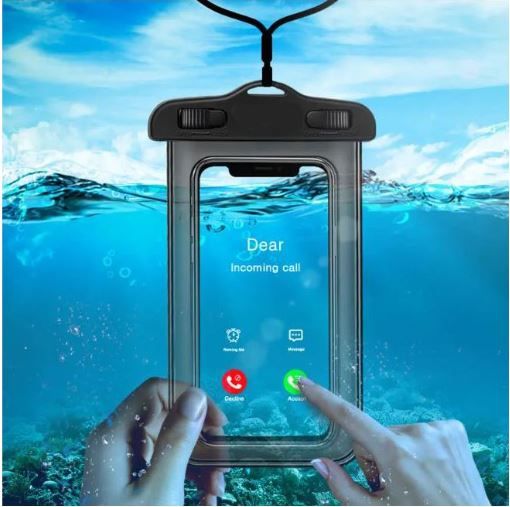 Phone Case For Outdoor Universal Waterproof CellPhone Pouch Bag For Mobile - Black