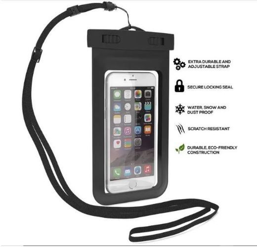 Phone Case For Outdoor Universal Waterproof CellPhone Pouch Bag For Mobile - Black