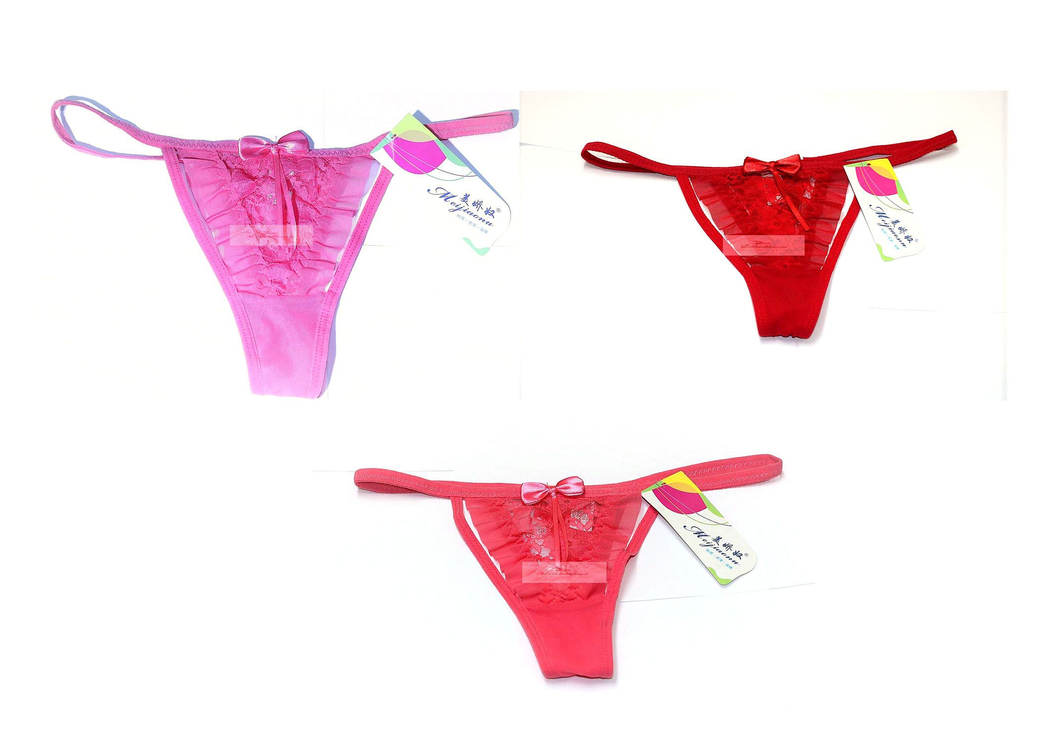 Silk Seamless Invisible G String Panties - 3 Pack