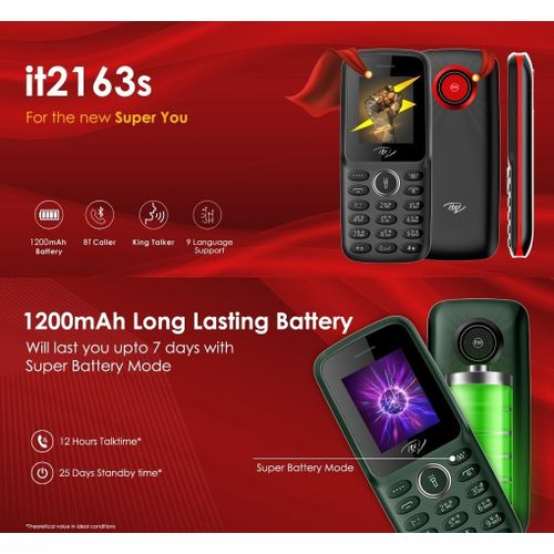NEW ITEL 2163 1.8" DISPLAY WIRELESS FM DUAL SIM OPERA MINI BRIGHT TORCH KABAMBE KATULULU BUTTON FEATURE PHONE KING TALKER 2000 CONTACTS MEMORY ONE YEAR