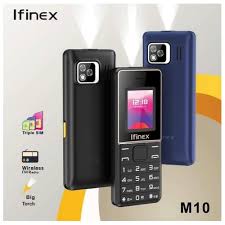 Ifinex M10 Triple line-three 3 sim card slot strong battery 3240mAh led torch FM Wireless 1.77" screen display, kabambe/katululu/mulika mwizi feature phone