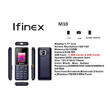 Ifinex M10 Triple line-three 3 sim card slot strong battery 3240mAh led torch FM Wireless 1.77" screen display, kabambe/katululu/mulika mwizi feature phone