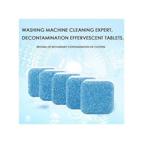 High efficiency Drum washing machine tablets cleaner with 12 pieces inside compatible with all machines, designed to penetrate dissolve and remove odour-causing residueand acts as an  antibacteria.