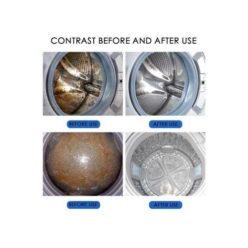 High efficiency Drum washing machine tablets cleaner with 12 pieces inside compatible with all machines, designed to penetrate dissolve and remove odour-causing residueand acts as an  antibacteria.