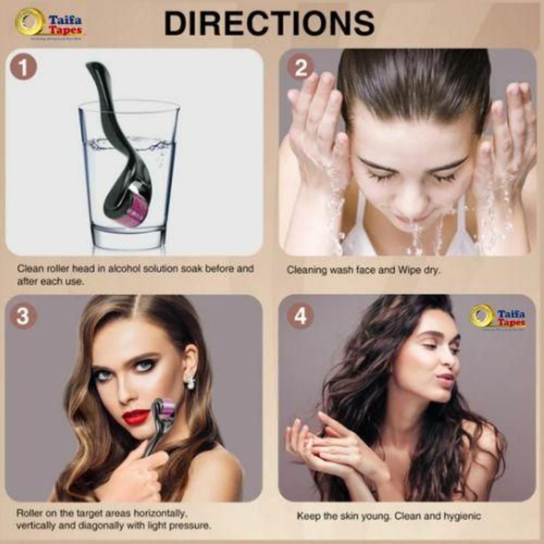 Derma Roller 0.5mm DERMAROLLER MICRO NEEDLE BEARD HAIR SKIN FACE WRINKLE & ANTI-AGING DERMA