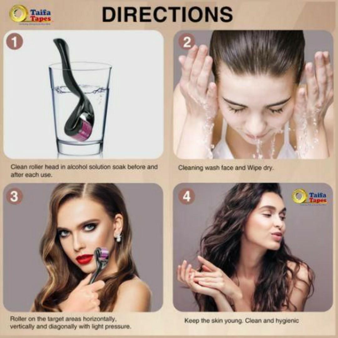 Derma Roller 0.5mm DERMAROLLER MICRO NEEDLE BEARD HAIR SKIN FACE WRINKLE & ANTI-AGING SKIN REJUVENATION DERMA