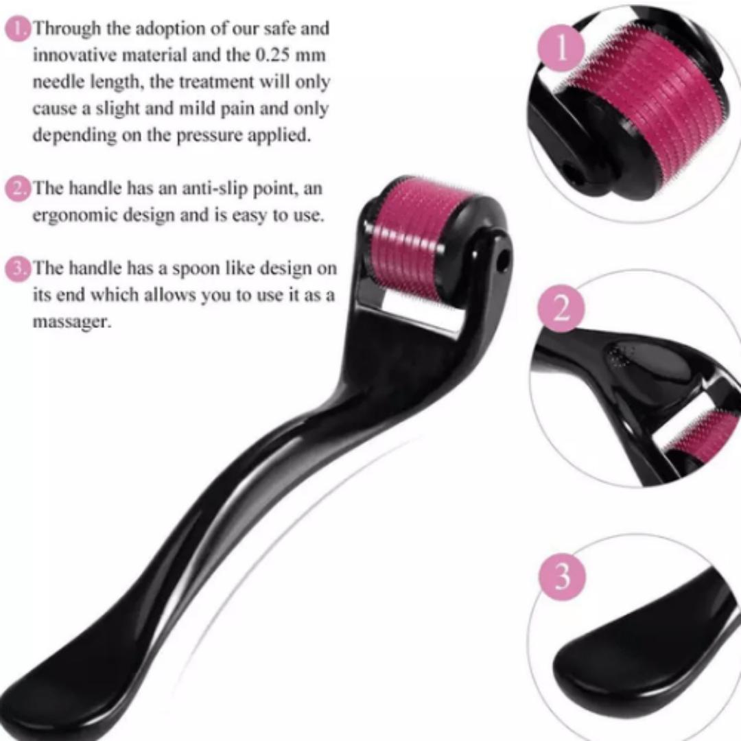 Derma Roller 0.5mm DERMAROLLER MICRO NEEDLE BEARD HAIR SKIN FACE WRINKLE & ANTI-AGING DERMA