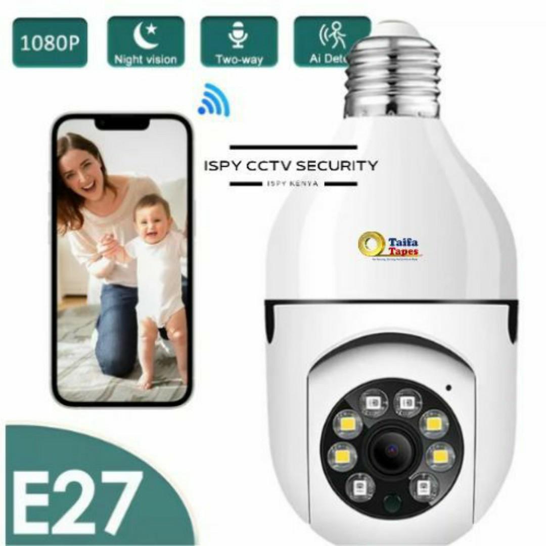 MINI SECRET WIRELESS WIFI SPY HIDDEN CCTV BULB HOME SECURITY CAMERA WITH MOTION DETECTION AND LIVE APP TRACKING SURVEILLANCE