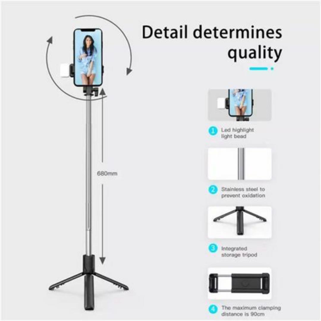 Tripod stand Wireless Fill Light Bluetooth Remote Tripod Blog Live Videos,YouTube Selfie Stick