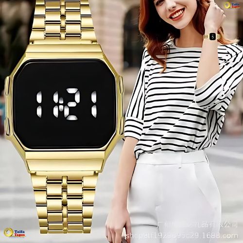 Fashion WATCHES FOR LADIES PREMIUM WATCHES FOR WOMEN - GOLD DIGITAL WATCH