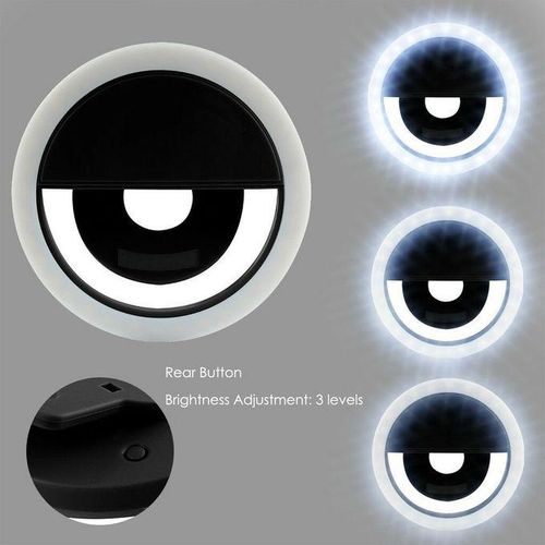 Portable Led Selfie Ring Light Mini Rechargeable Fill Light Live Clip-On Bulb Beauty Usb Photographic Super Bright Lighting For Makeup Vlog Video Recording