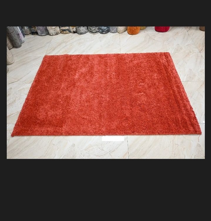 Super Soft 4X6 Burnt Orange Living Room Area Rugs,Modern Indoor Large Shaggy Non-Slip Floors Rug,High Quality Egyptian Carpets for Bedroom Furry Plush Carpets, Kids Room, Home Nursery Decorative
