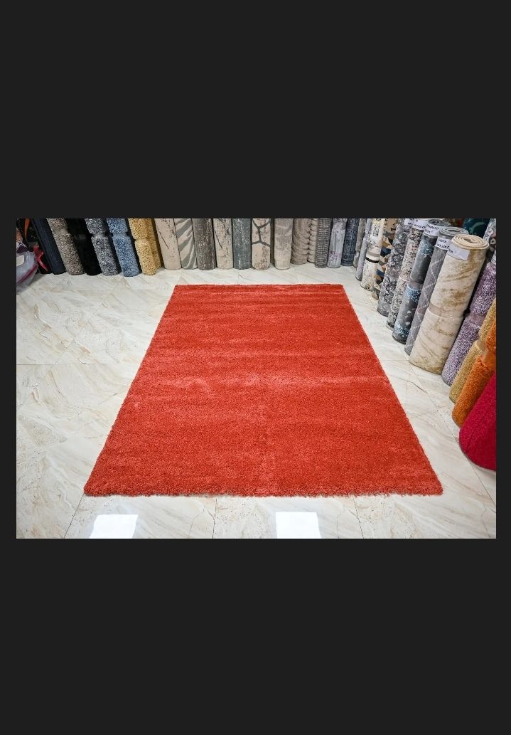 Super Soft 4X6 Burnt Orange Living Room Area Rugs,Modern Indoor Large Shaggy Non-Slip Floors Rug,High Quality Egyptian Carpets for Bedroom Furry Plush Carpets, Kids Room, Home Nursery Decorative