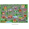 Kids Carpet Playmat Rug , Car Rug for Kids Cars, Non-Slip Town City Road Map Kids Rug for Playroom Bedroom Boys/Girls, Kids Car Mat Road Rug, Track Rug Car Play Rug for Kids Green kids gifts