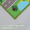 Kids Carpet Playmat Rug , Car Rug for Kids Cars, Non-Slip Town City Road Map Kids Rug for Playroom Bedroom Boys/Girls, Kids Car Mat Road Rug, Track Rug Car Play Rug for Kids Green kids gifts