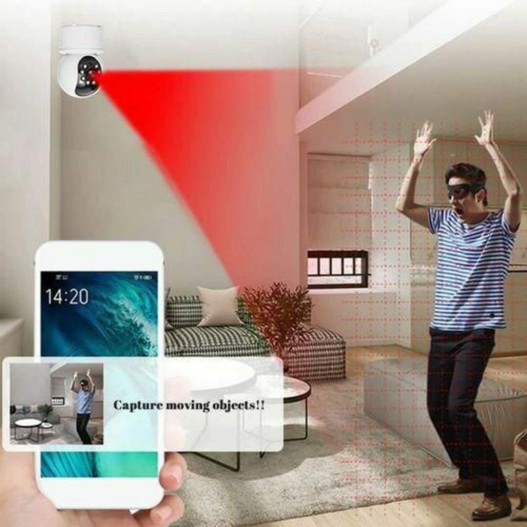 360° PANORAMIC ROTATING PTZ BULB CCTV SECURITY CAMERA Smart Wireless PTZ Security Camera – Dual-Band Wi-Fi - 360° View - Night Vision - Auto Tracking Stay connected and protected - day and night.