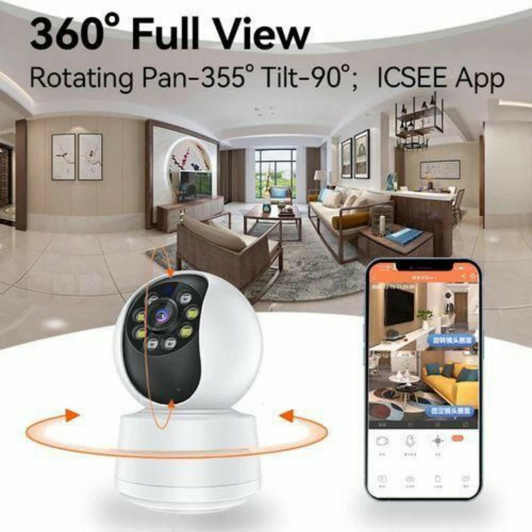 360° PANORAMIC ROTATING PTZ BULB CCTV SECURITY CAMERA Smart Wireless PTZ Security Camera – Dual-Band Wi-Fi - 360° View - Night Vision - Auto Tracking Stay connected and protected - day and night.