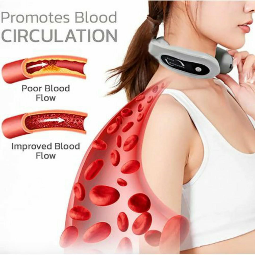 Smart Neck Massager – 6 Modes, Ion Pulse Therapy, Pain Relief & Ergonomic Fit - Rechargeable Wellness Gadget