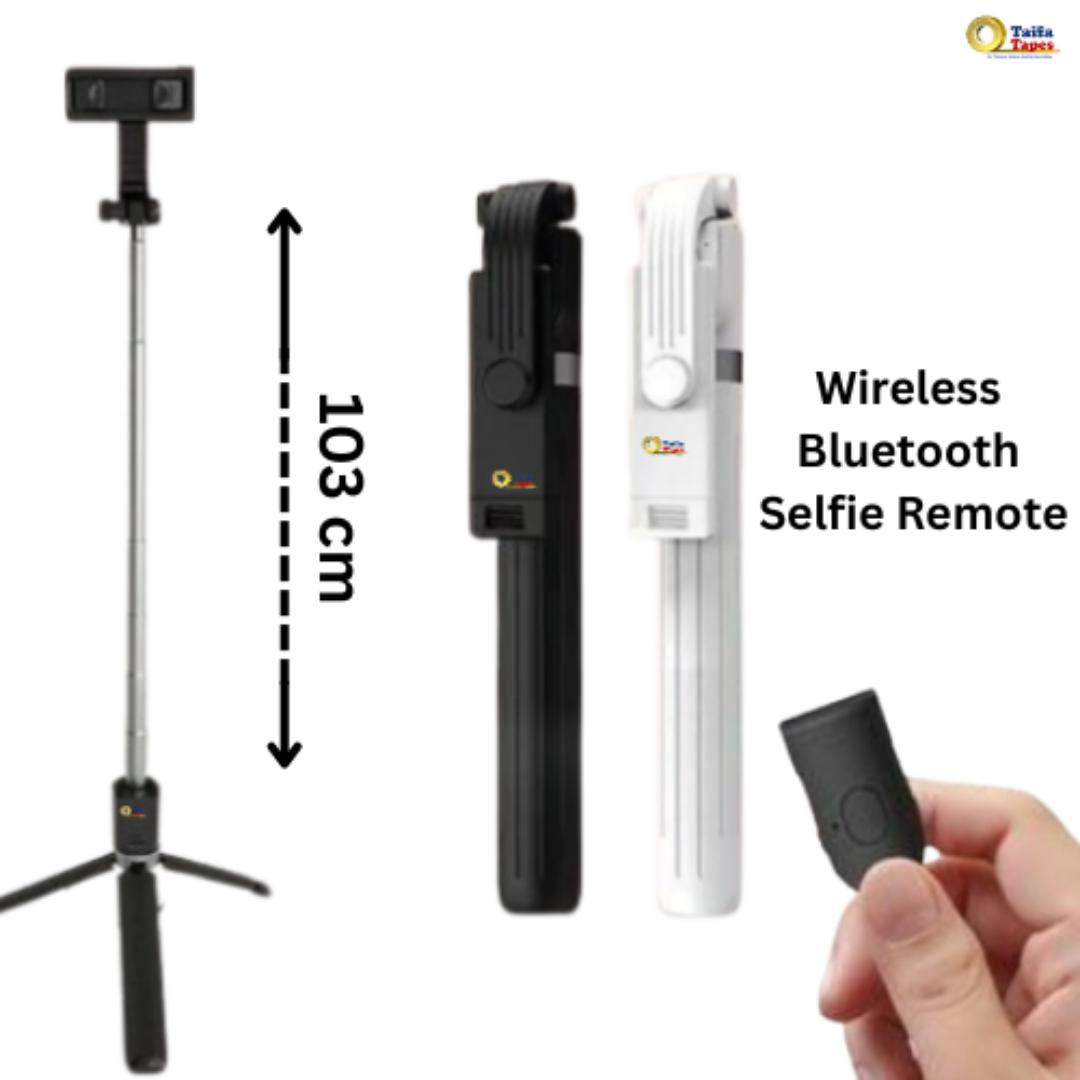 3-in-1 Selfie Stick Tripod Stand with Bluetooth Remote - 360° Rotating Phone Holder - Lightweight, Foldable & Durable – Ideal for Travel, Vlogging & Live Streaming