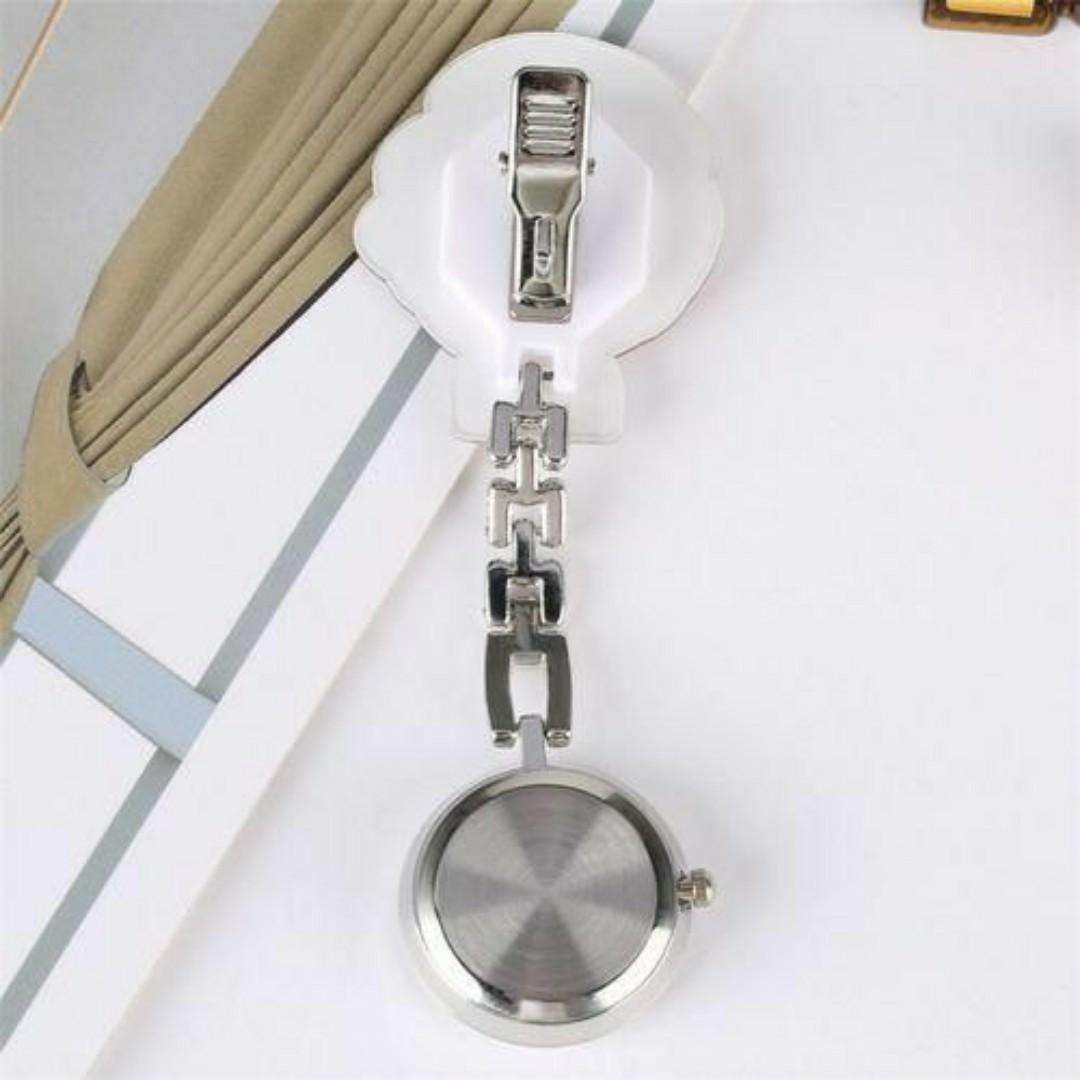 Medical Fob Pocket Watch for Nurses, Doctors & Medical Students – Clip-On Quartz Timepiece with Clear Dial & Chain – Ideal for Hospital Use