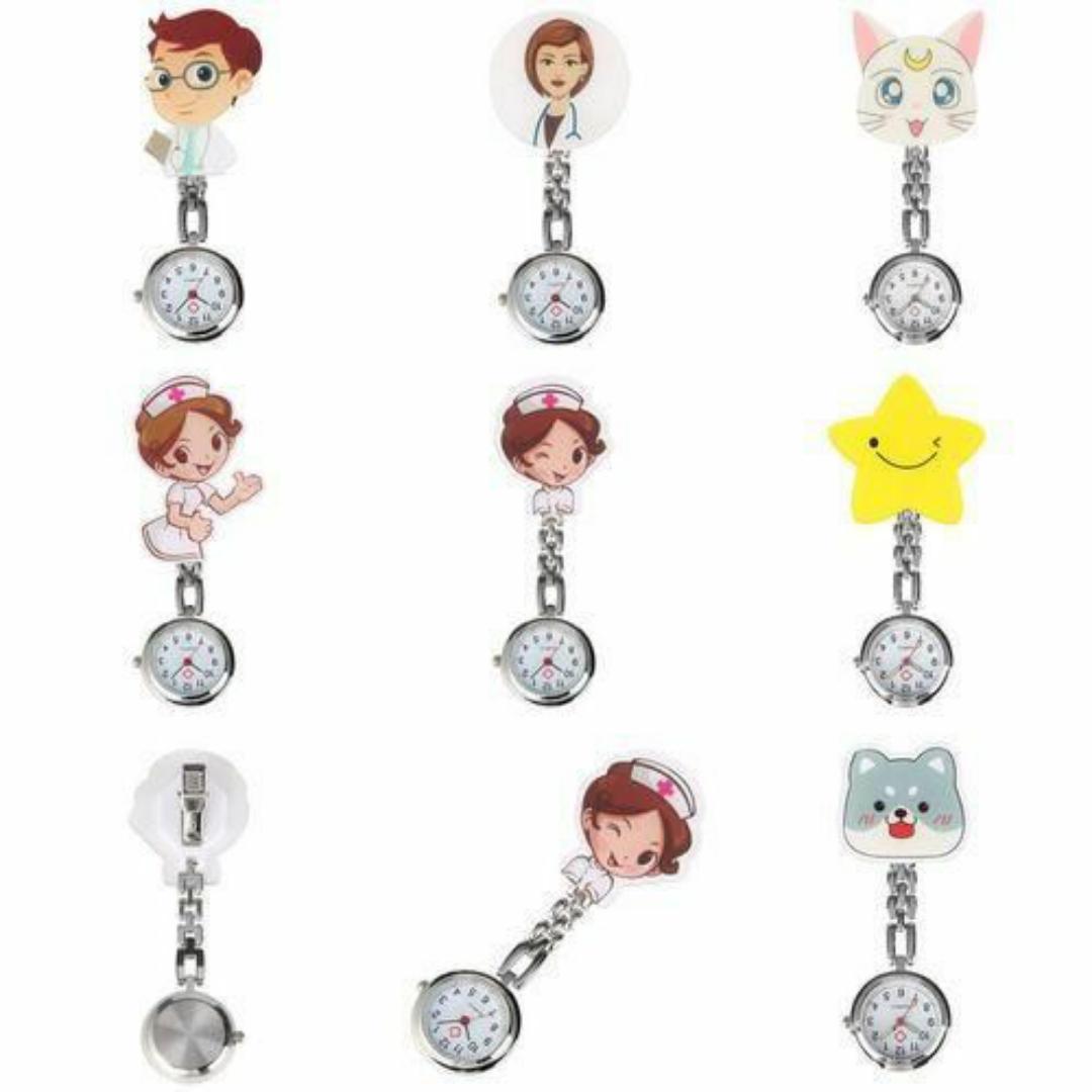 Medical Fob Pocket Watch for Nurses, Doctors & Medical Students – Clip-On Quartz Timepiece with Clear Dial & Chain – Ideal for Hospital Use