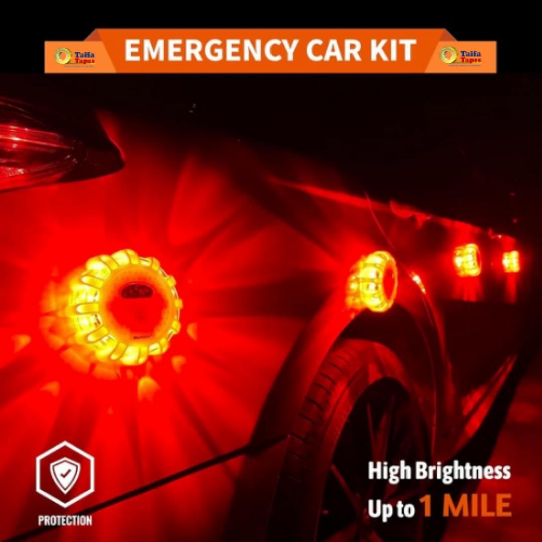 Markstor Waterproof LED Road Flares – 9-Function Emergency Warning Lights for Camping, Hiking, Car Safety & Survival Gear