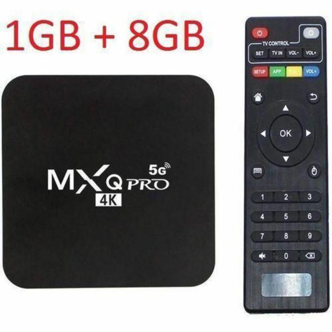Transform your TV into a smart entertainment hub with the MXQ Pro 4K Android TV Box MXQ Pro 4K 5G Android TV Smart Box - 1GB RAM + 8GB ROM - Ultra HD Streaming with Remote Control