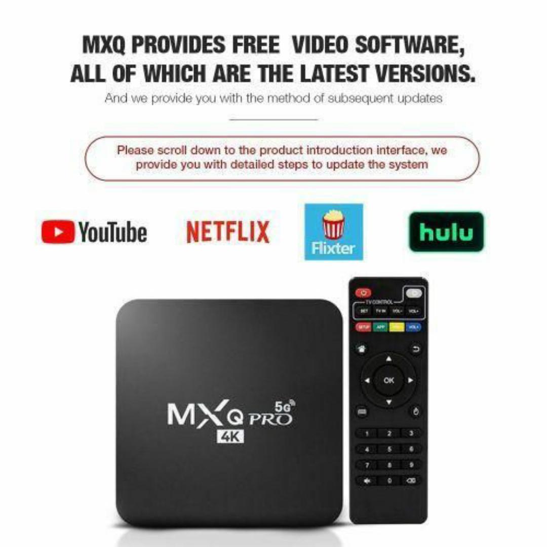 Transform your TV into a smart entertainment hub with the MXQ Pro 4K Android TV Box MXQ Pro 4K 5G Android TV Smart Box - 1GB RAM + 8GB ROM - Ultra HD Streaming with Remote Control