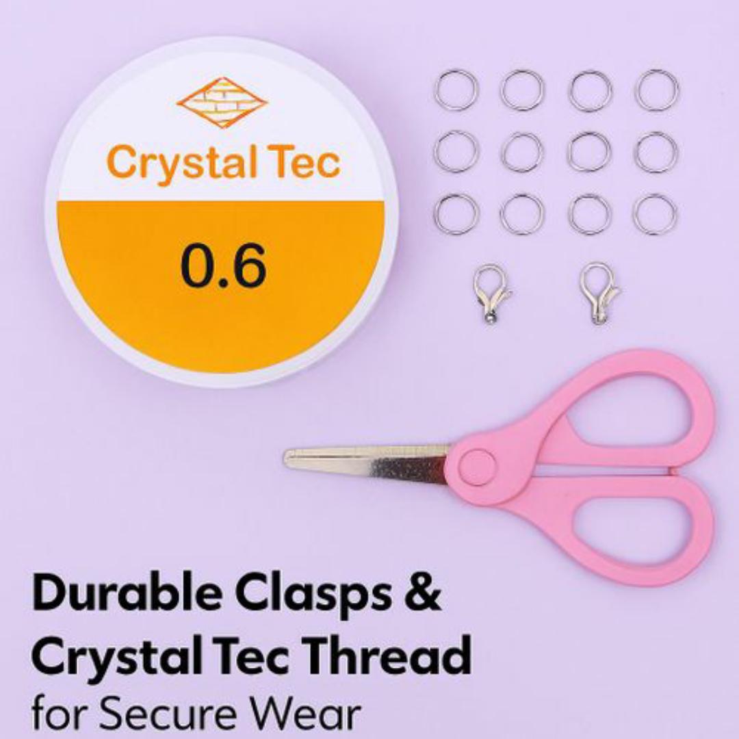 Beads For Making Bracelet - Craft Kit 720+ Colourful (Hearts, Stars, Smiles, Alphabet) + Thread, Clasps & Tools - DIY Bead For Making Bracelet, Necklace & Jewellery - Children & Hobbyists