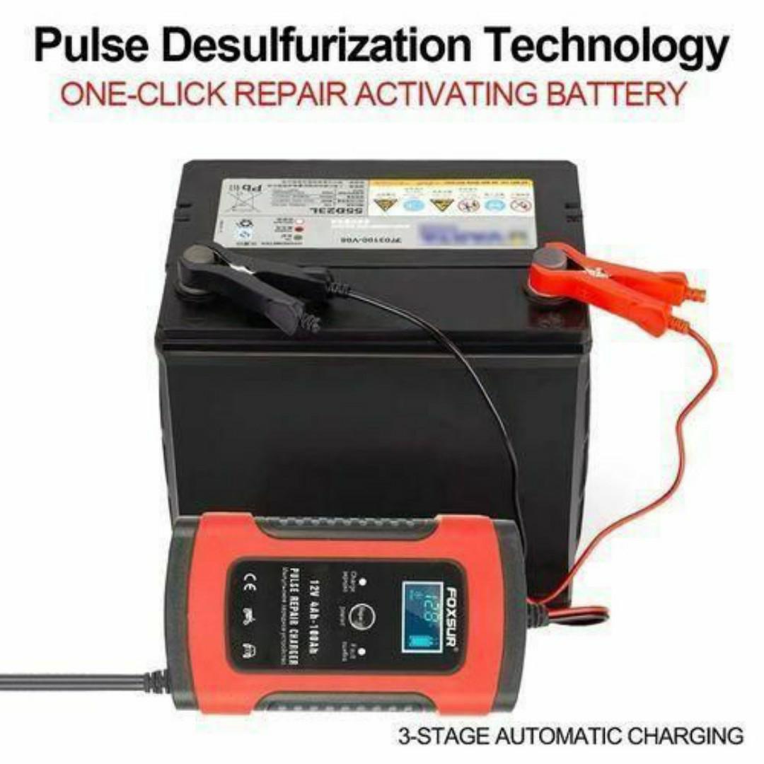 12V Smart Pulse Repair Car Battery Charger – Fast Charging, Auto Stop, Winter/Summer Modes - For Cars, Motorcycle & Minivan
