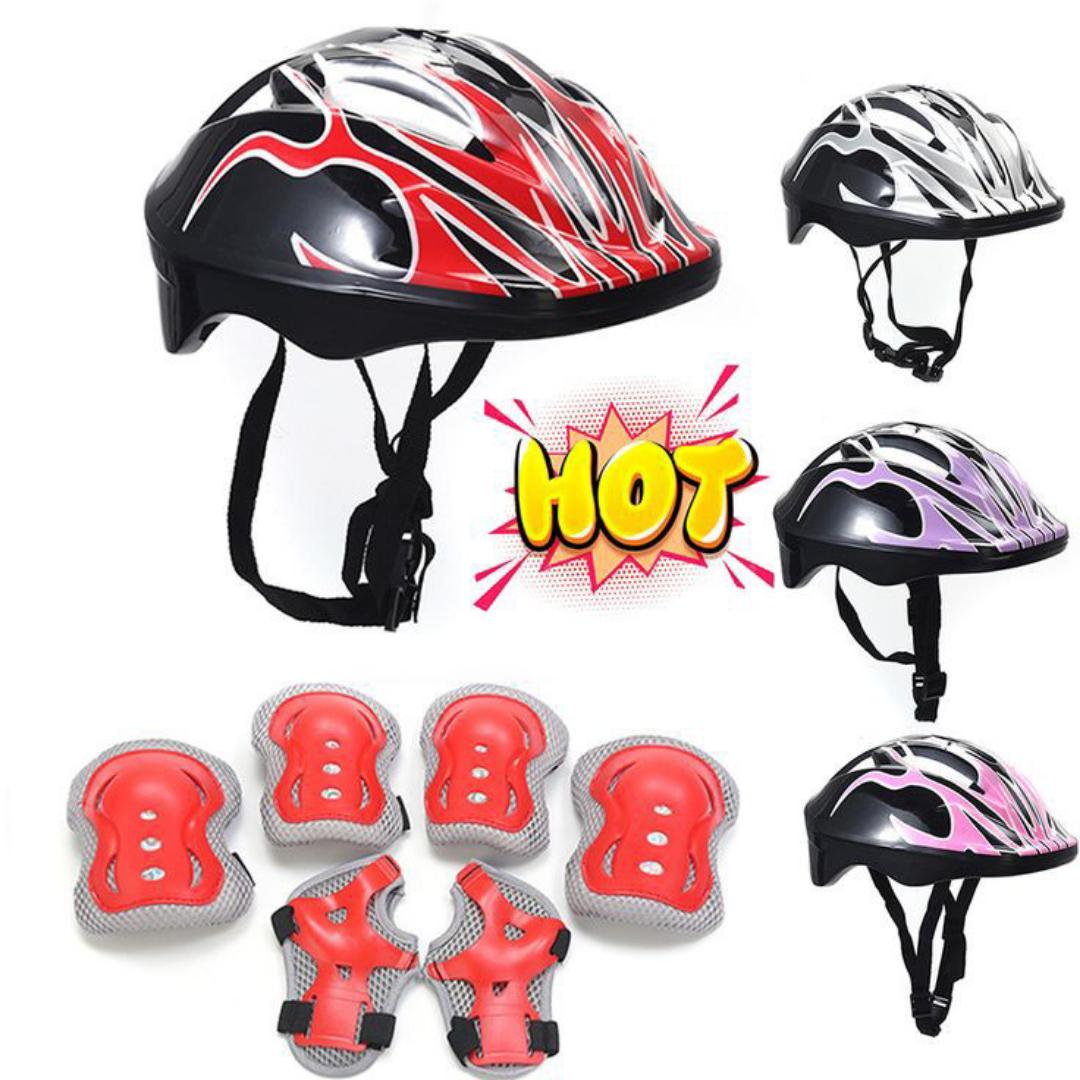 Safety gear for kids Helmet and knee caps/skating