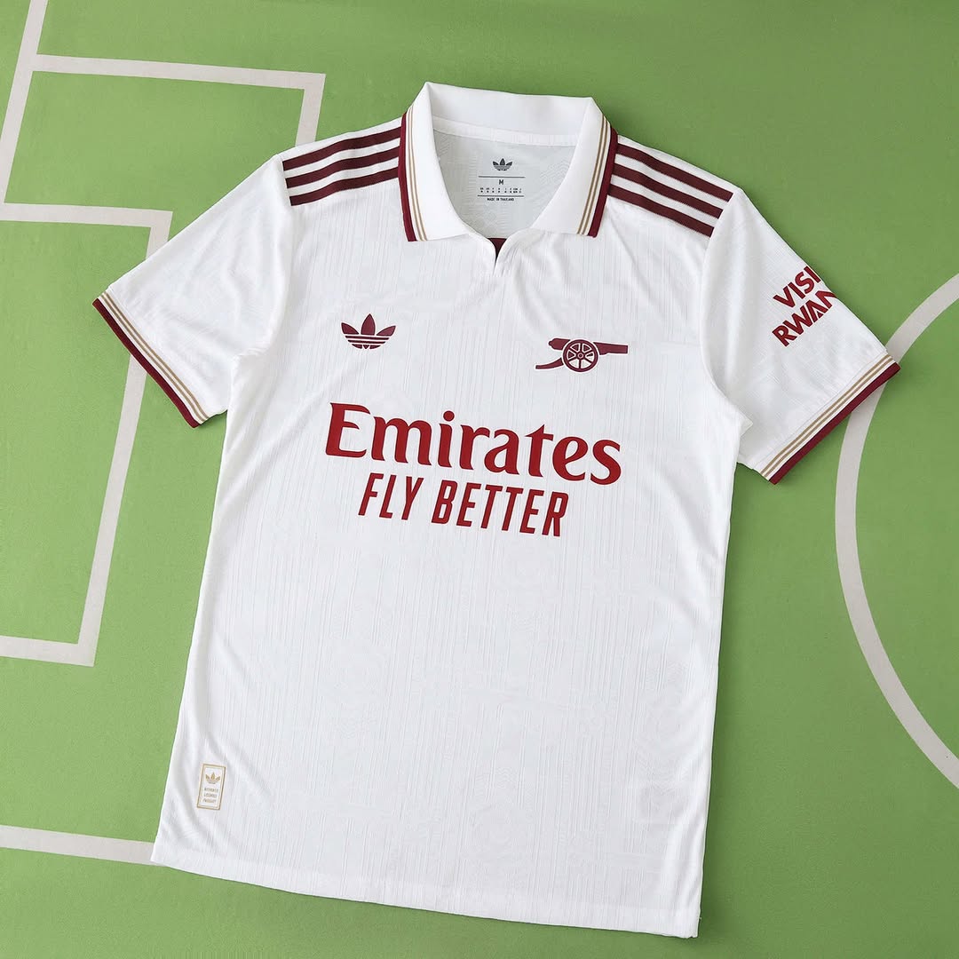 Arsenal White  Away 25/26 New Season White Jersey Authentic Product