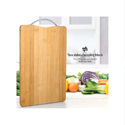 Heavy Duty Bamboo Cutting Board. 100% Natural Chopping Board and Butcher with Handle for Food Prep, Meat, and Vegetables