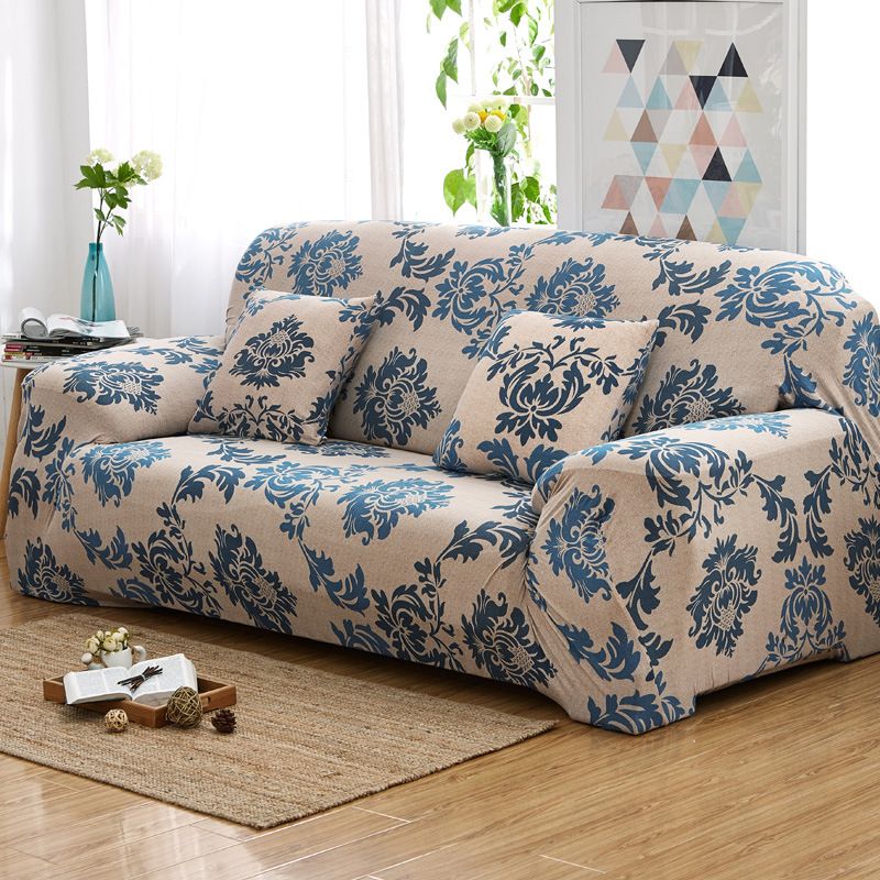 Stretch Sofa Cover Slipcover ，Couch Covers for 3 Cushion Couch Sofa Furniture Protector 3 Seater Sofa with Elastic Bottom for Kids,Dog(Large)