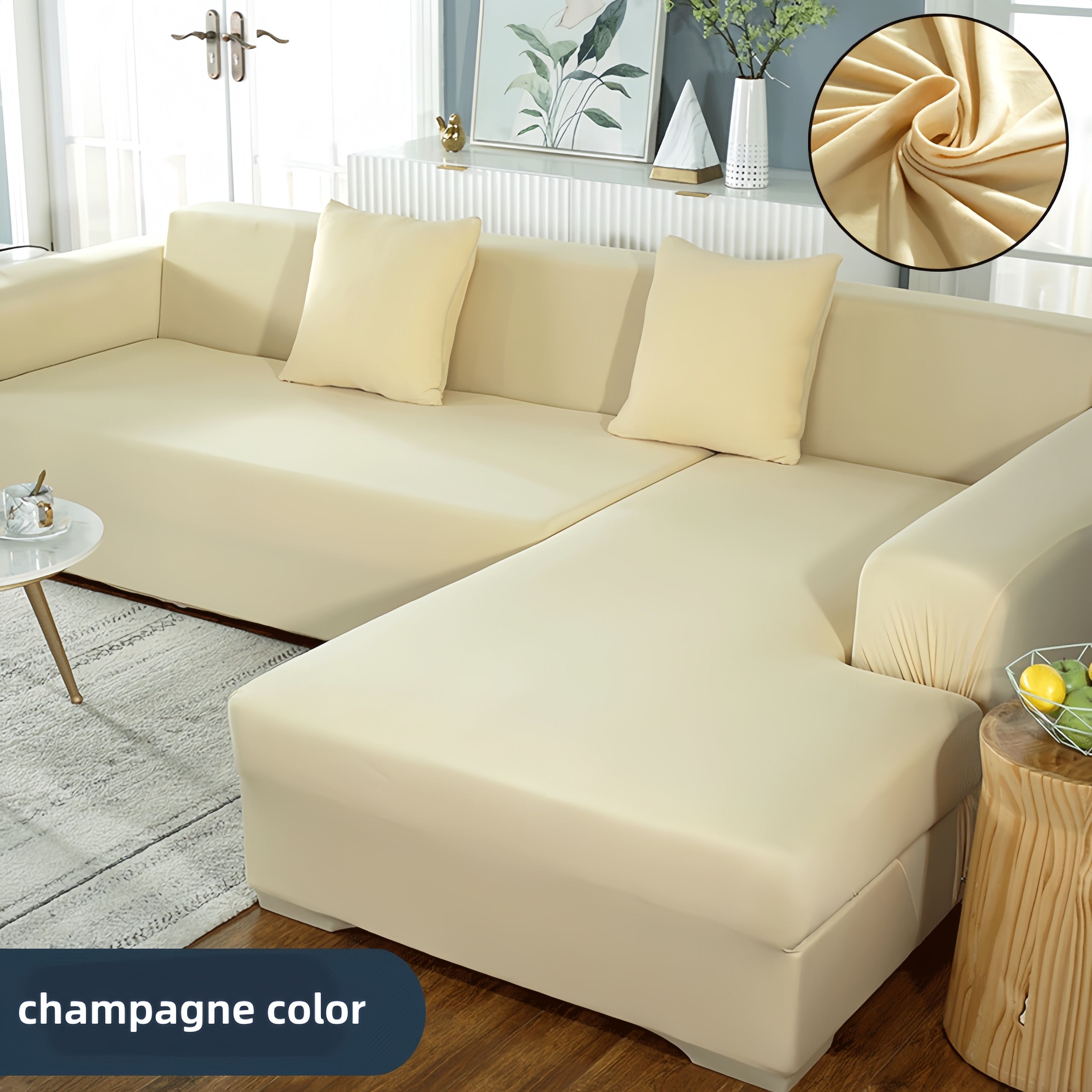 Super Stretch Couch Cover Universal Sofa Covers with Elastic Bottom, Dog Cat Pets Friendly Washable Furniture Protector Fitted Sofa Slipcovers Stay in Place