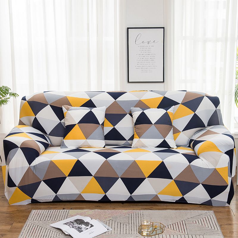 Stretch Sofa Cover Slipcover ，Couch Covers for 3 Cushion Couch Sofa Furniture Protector 3 Seater Sofa with Elastic Bottom for Kids,Dog(Large)