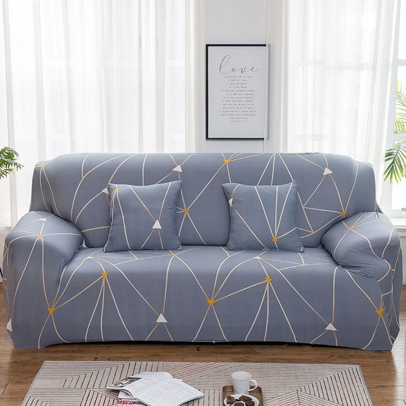 Stretch Sofa Cover Slipcover ，Couch Covers for 3 Cushion Couch Sofa Furniture Protector 3 Seater Sofa with Elastic Bottom for Kids,Dog(Large)