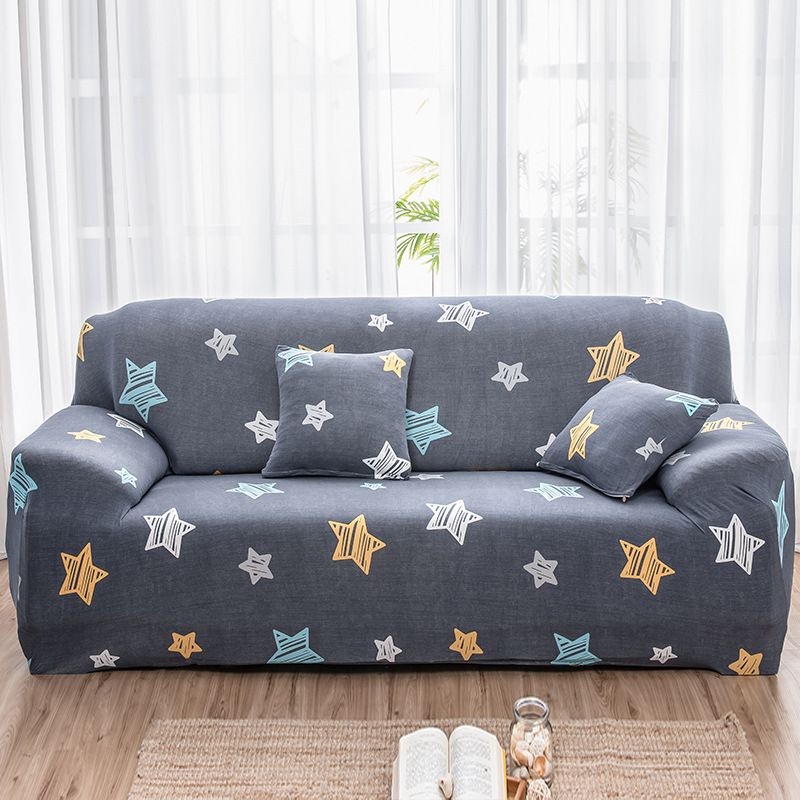 Stretch Sofa Cover Slipcover ，Couch Covers for 3 Cushion Couch Sofa Furniture Protector 3 Seater Sofa with Elastic Bottom for Kids,Dog(Large)