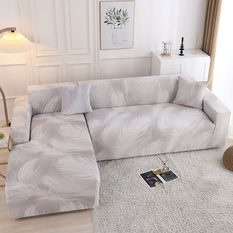 Stretch Sofa Cover Slipcover ，Couch Covers for 3 Cushion Couch Sofa Furniture Protector 3 Seater Sofa with Elastic Bottom for Kids,Dog(Large)