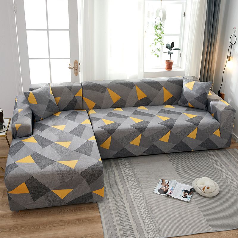 Stretch Sofa Cover Slipcover ，Couch Covers for 3 Cushion Couch Sofa Furniture Protector 3 Seater Sofa with Elastic Bottom for Kids,Dog(Large)