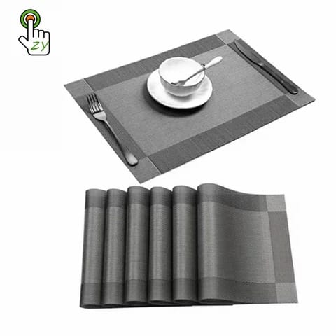 6pcs pvc  table mats 😍70% PVC, 30% polyester. Place mat size is 18" x 12"( 45x30 cm) suitable for tables of various sizes and shapes.🔥
