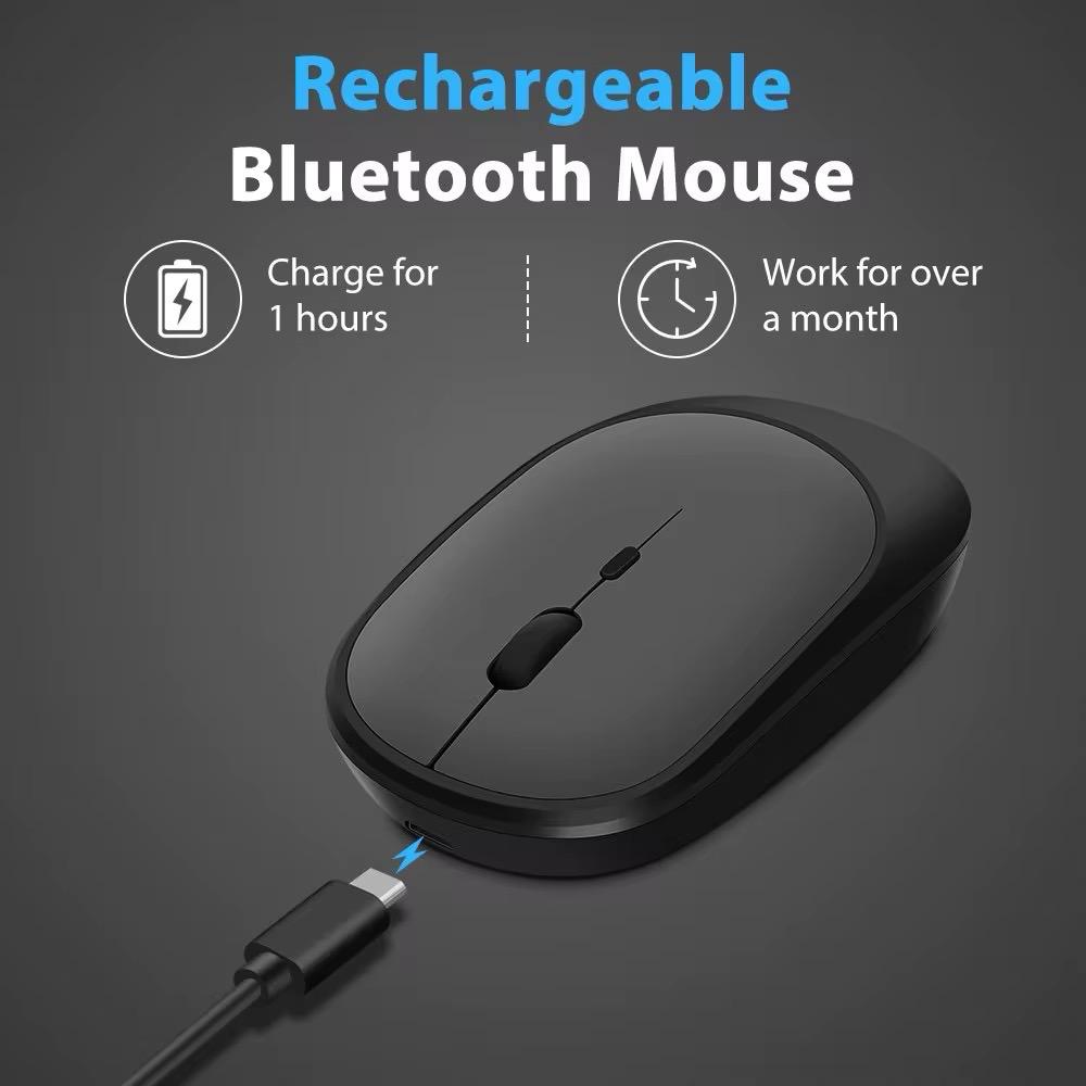 Wireless Bluetooth 5.0 + 2.4G Dual-mode Optical Mouse Rechargeable LED Mouse