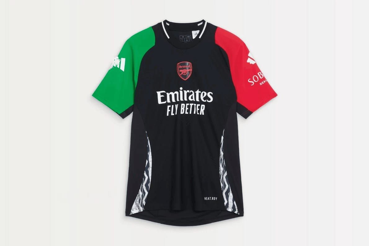 Arsenal Special European Pre-match Training Kit 2024-2025 Season Warm-up Jersey With Stay-dry technology                                                                                               .