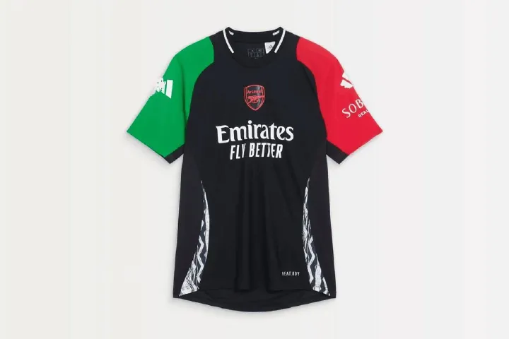 Arsenal Special European Pre-match Training Kit 2024-2025 Season Warm-up Jersey With Stay-dry technology                                                                                               .